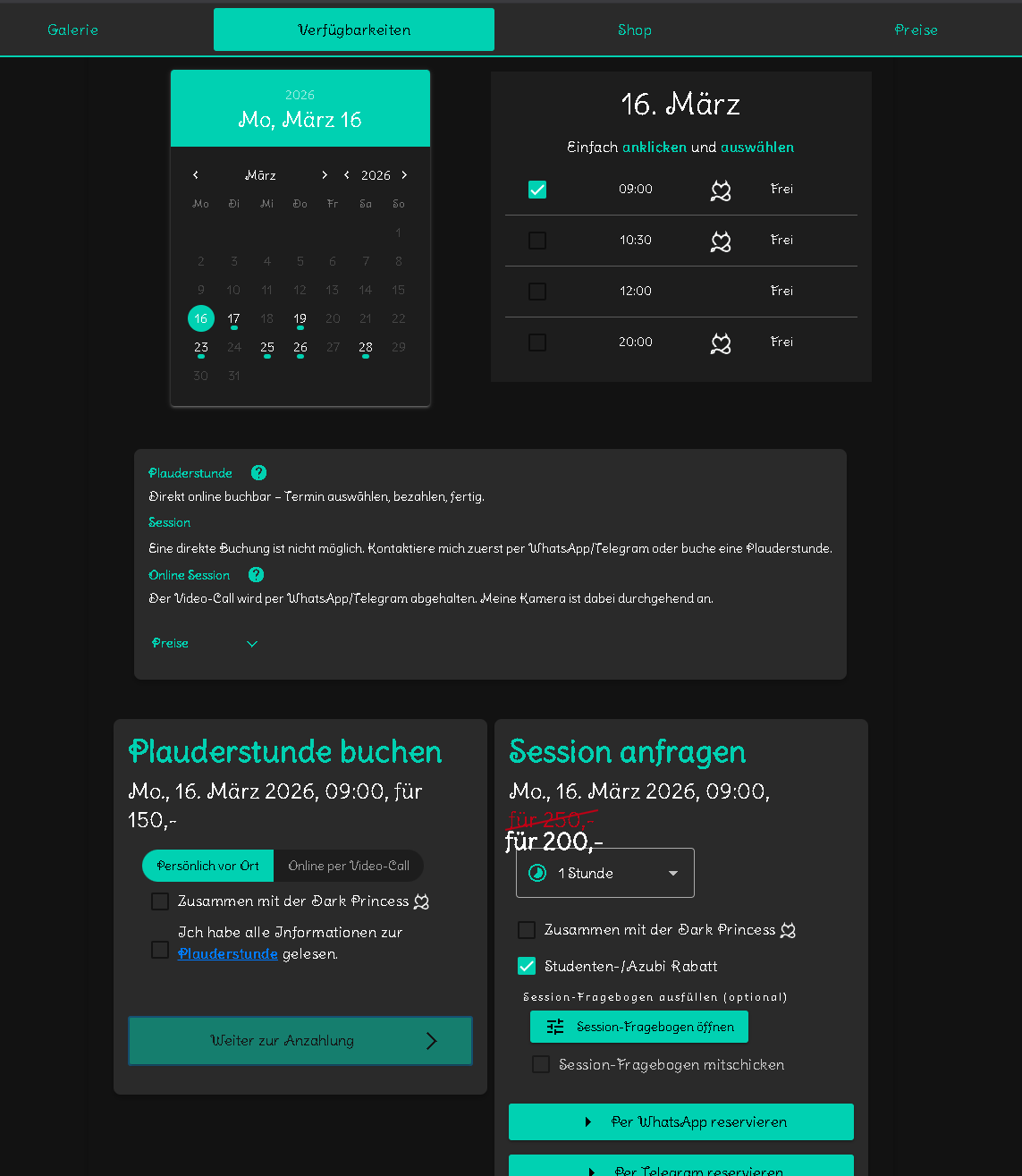 Startansicht der mehrsprachigen Service-Website auf einem mobilen Bildschirm